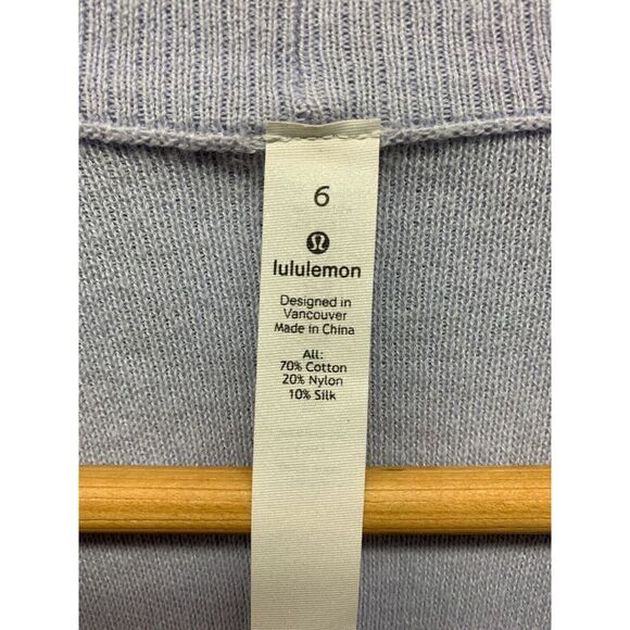 Lululemon Find Your Calm Wrap Size 6 Light Purple Silk Blend Cardigan - Picture 5 of 14